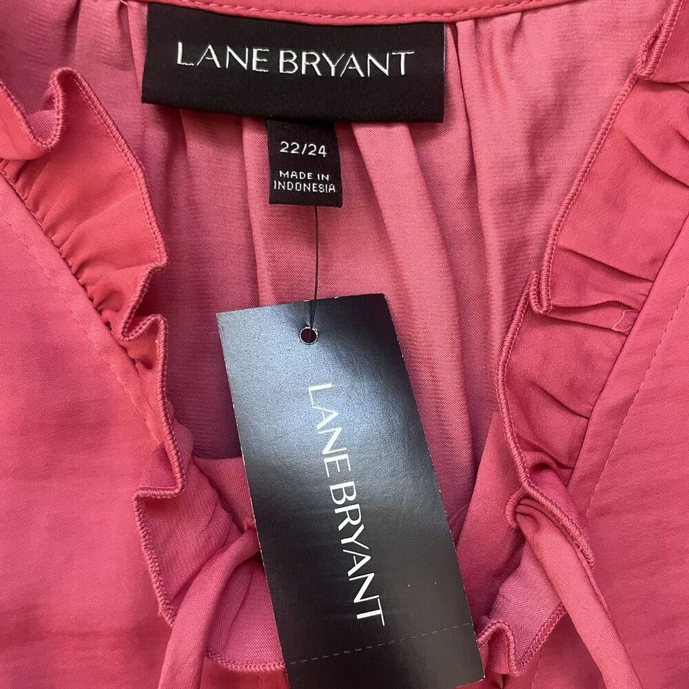 Lane Bryant Pink Pleated Sleeveless Gown NWT Size 22/24 Maxi Dress Wedding Guest - Picture 3 of 12